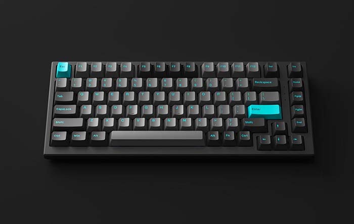 TNC Store Bàn phím cơ MonsGeek MG75 Black Cyan